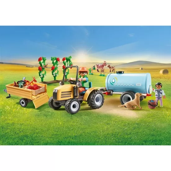 Playmobil Country - Tractor cu remorca si cisterna de apa Playmobil Country - Tractor cu remorca si cisterna de apa