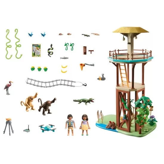 Playmobil Wiltopia - Turn de cercetare cu busola Playmobil Wiltopia - Turn de cercetare cu busola