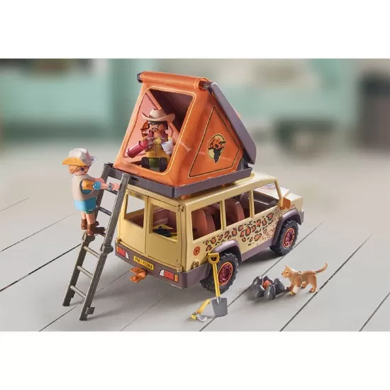 Playmobil Wiltopia - Vehicul de teren si lei