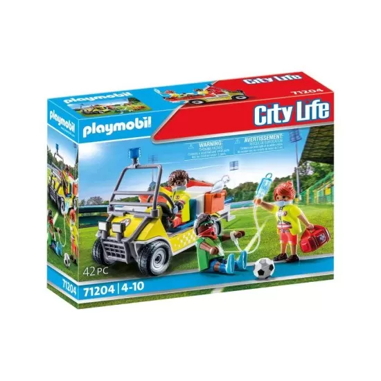 Playmobil City Life - Vehicul galben de salvare Playmobil City Life - Vehicul galben de salvare