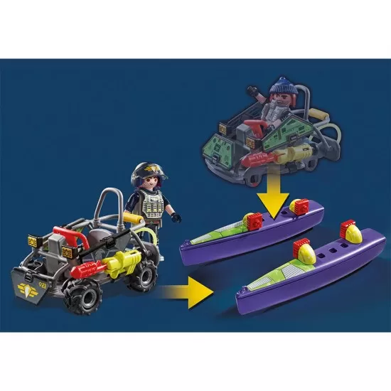 Playmobil City Action - Vehicul SWAT pentru teren si apa Playmobil City Action - Vehicul SWAT pentru teren si apa