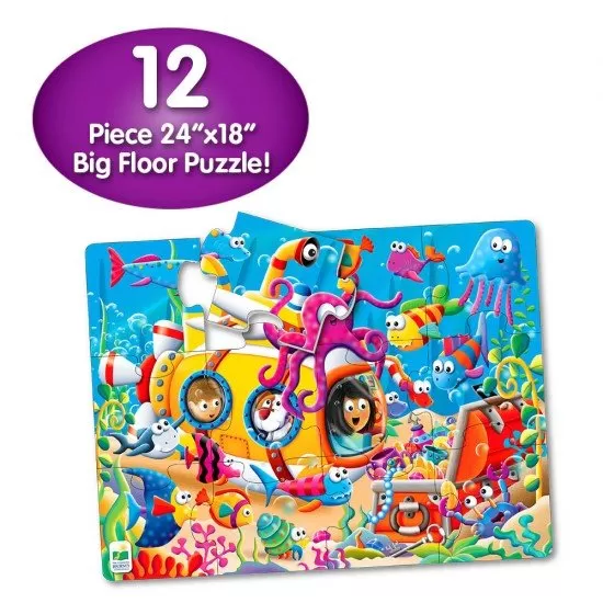Primul meu puzzle de podea 12 piese - Prietenii oceanului Primul meu puzzle de podea 12 piese - Prietenii oceanului