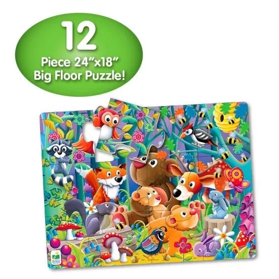 Primul meu puzzle de podea 12 piese - Prietenii padurii Primul meu puzzle de podea 12 piese - Prietenii padurii