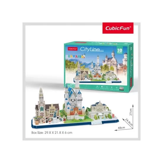 Puzzle 3D Bavaria CubicFun 178 piese Puzzle 3D Bavaria CubicFun 178 piese