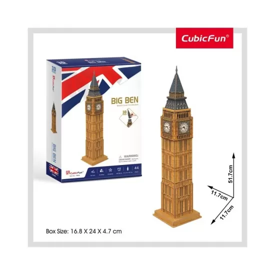 Puzzle 3D Big Ben nivel mediu 44 piese