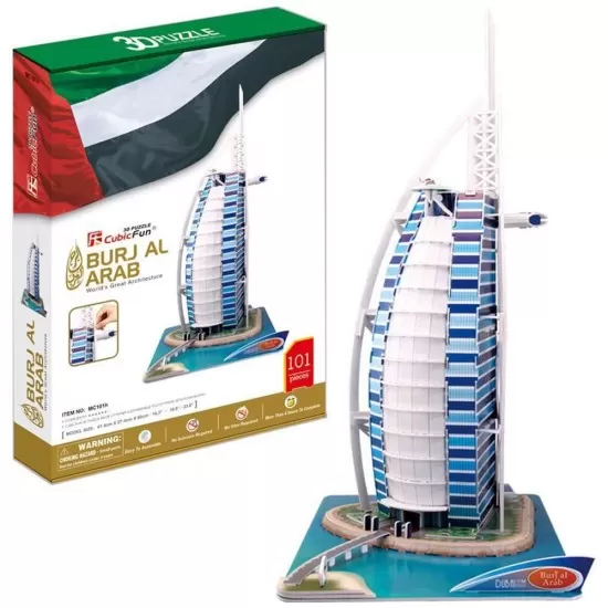 Puzzle 3D Burj al Arab nivel complex 101 piese Puzzle 3D Burj al Arab nivel complex 101 piese