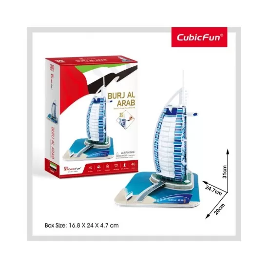 Puzzle 3D Burj al Arab nivel mediu 46 piese