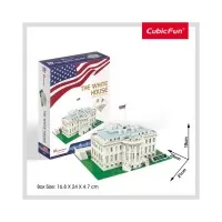 Puzzle 3D Casa Alba nivel mediu 56 piese