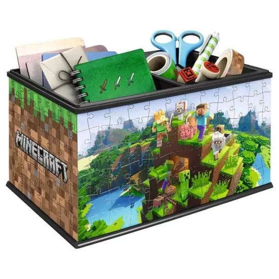 Puzzle 3D cutie depozitare Minecraft 216 piese Ravensburger Puzzle 3D cutie depozitare Minecraft 216 piese Ravensburger