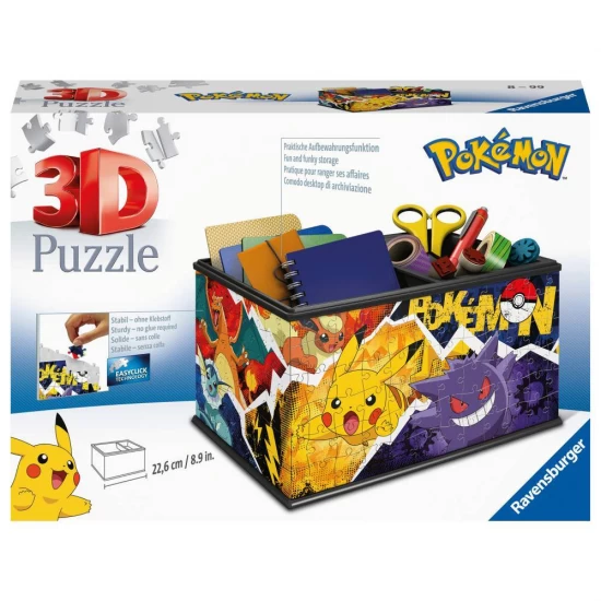 Puzzle 3D cutie depozitare Pokemon 216 piese Puzzle 3D cutie depozitare Pokemon 216 piese