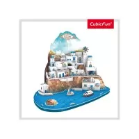 Puzzle 3D Insula Santorini nivel complex 129 piese