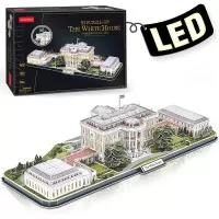 Puzzle 3D cu led Casa Alba 151 piese