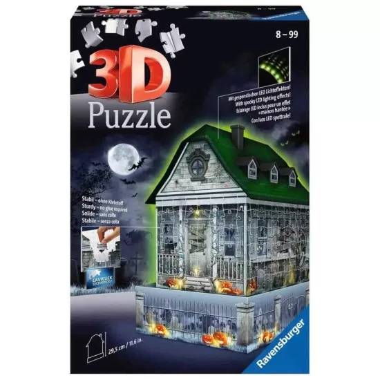 Puzzle 3D cu LED Casa Bantuita 216 piese Ravensburger Puzzle 3D cu LED Casa Bantuita 216 piese Ravensburger