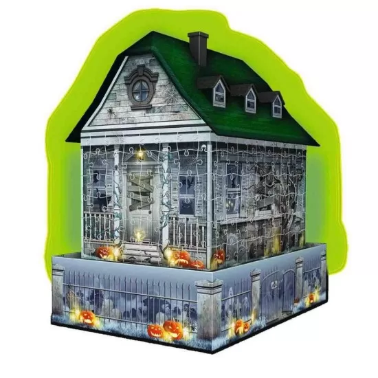 Puzzle 3D cu LED Casa Bantuita 216 piese Ravensburger Puzzle 3D cu LED Casa Bantuita 216 piese Ravensburger