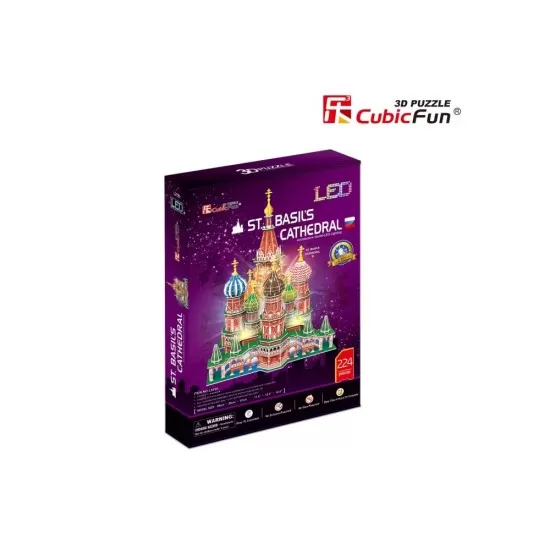 Puzzle 3D cu led Catedrala St. Basil 224 piese Puzzle 3D cu led Catedrala St. Basil 224 piese
