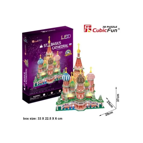 Puzzle 3D cu led Catedrala St. Basil 224 piese Puzzle 3D cu led Catedrala St. Basil 224 piese