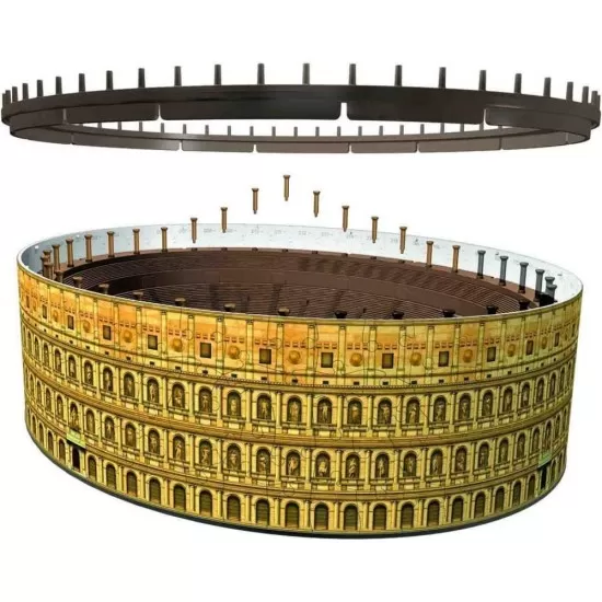 Puzzle 3D cu led Colosseum 216 piese Puzzle 3D cu led Colosseum 216 piese