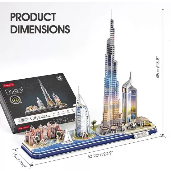 Puzzle 3D led Dubai 182 piese Puzzle 3D led Dubai 182 piese
