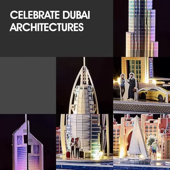 Puzzle 3D led Dubai 182 piese Puzzle 3D led Dubai 182 piese