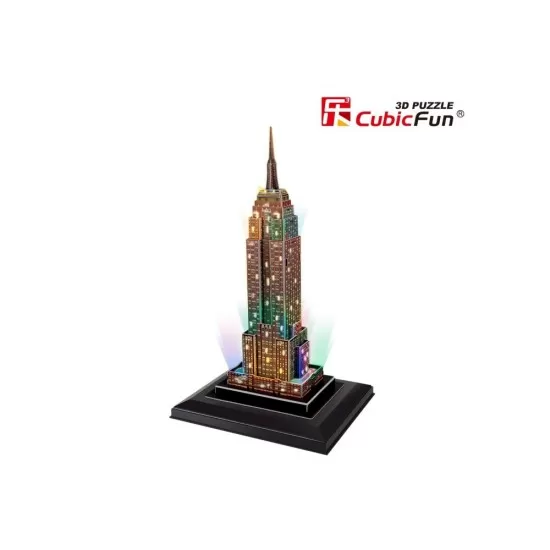 Puzzle 3D cu led Empire State Building 38 piese Puzzle 3D cu led Empire State Building 38 piese