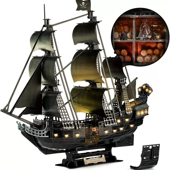Puzzle 3D led nava Queen Anne 293 piese Puzzle 3D led nava Queen Anne 293 piese