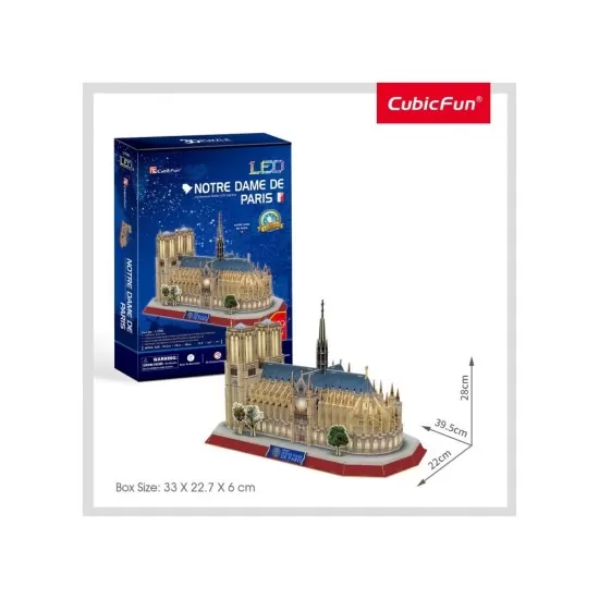 Puzzle 3D cu led Note Dame 149 piese Puzzle 3D cu led Note Dame 149 piese