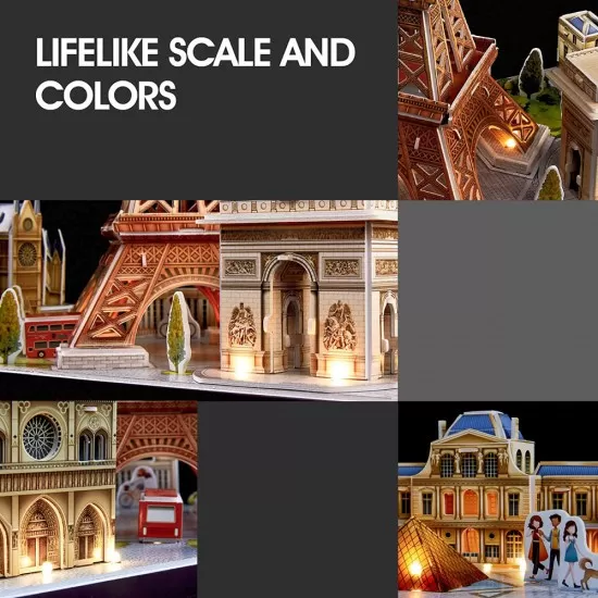Puzzle 3D led Paris 115 piese