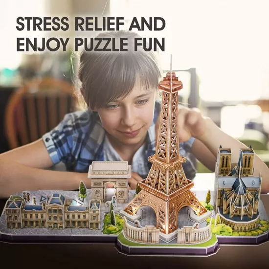 Puzzle 3D led Paris 115 piese