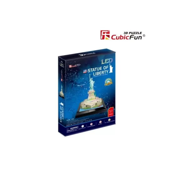 Puzzle 3D cu led Statuia Libertatii 37 piese Puzzle 3D cu led Statuia Libertatii 37 piese