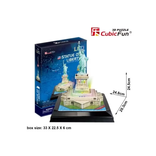 Puzzle 3D cu led Statuia Libertatii 37 piese Puzzle 3D cu led Statuia Libertatii 37 piese