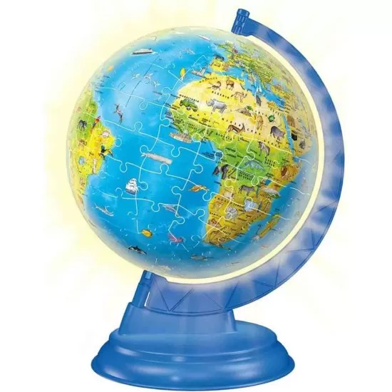 Puzzle 3D luminos glob pamantesc 180 piese Ravensburger Puzzle 3D luminos glob pamantesc 180 piese Ravensburger