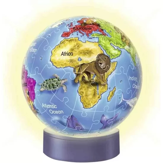 Puzzle 3D luminos glob pamantesc 72 piese Ravensburger Puzzle 3D luminos glob pamantesc 72 piese Ravensburger