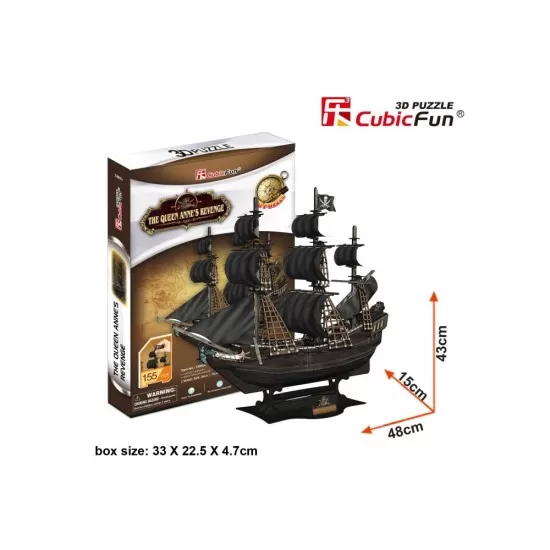 Puzzle 3D nava Queen Anne 155 piese