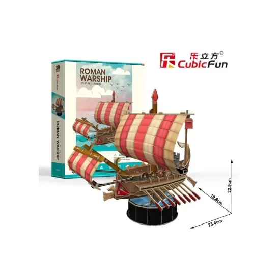 Puzzle 3D nava romana de razboi 85 piese Puzzle 3D nava romana de razboi 85 piese