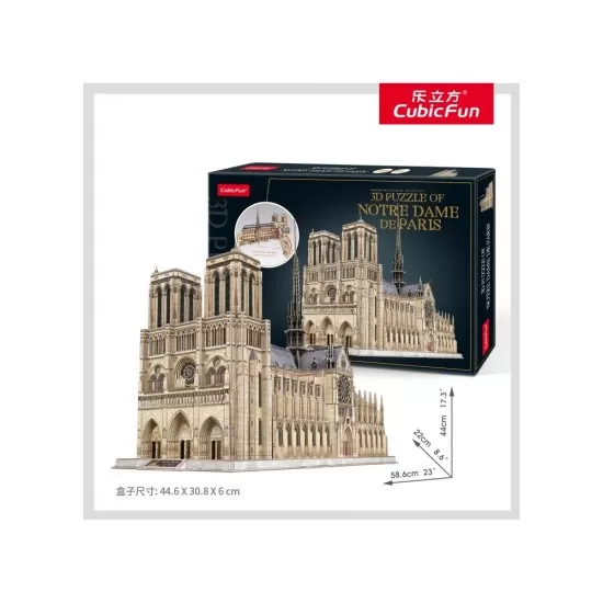 Puzzle 3D Notre Dame nivel complex 293 piese Puzzle 3D Notre Dame nivel complex 293 piese
