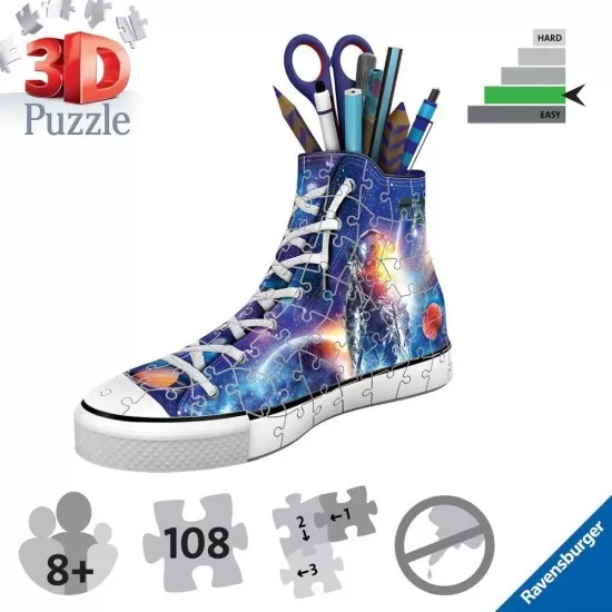 Puzzle 3D suport pixuri sneaker astronaut 108 piese Puzzle 3D suport pixuri sneaker astronaut 108 piese