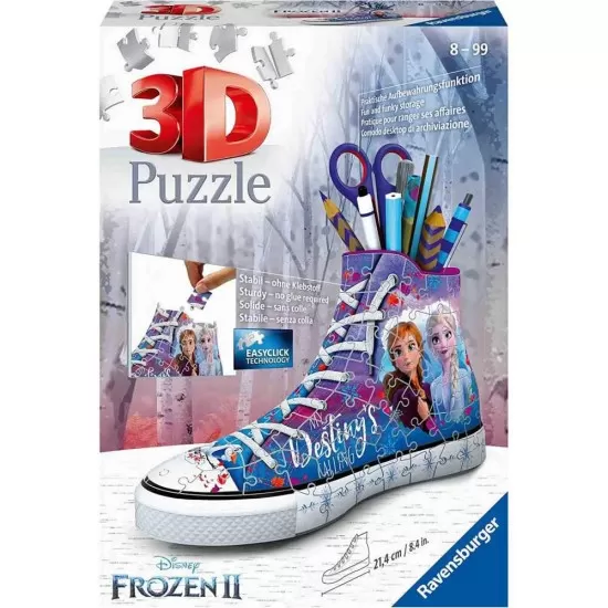 Puzzle 3D suport pixuri sneaker Frozen 108 piese Ravensburger Puzzle 3D suport pixuri sneaker Frozen 108 piese Ravensburger