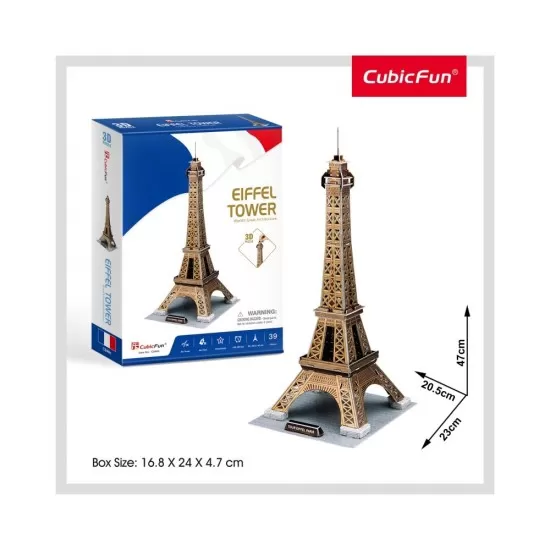 Puzzle 3D Turnul Eiffel nivel mediu 43 piese Puzzle 3D Turnul Eiffel nivel mediu 43 piese