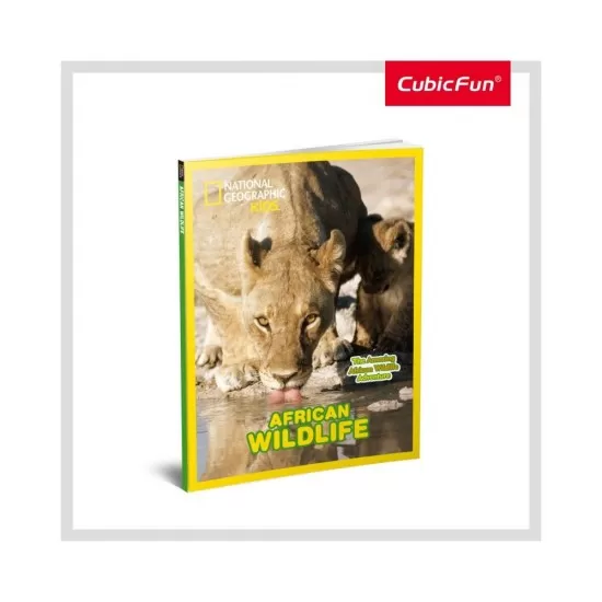 Puzzle 3D cu brosura - Animale salbatice 69 piese Puzzle 3D cu brosura - Animale salbatice 69 piese