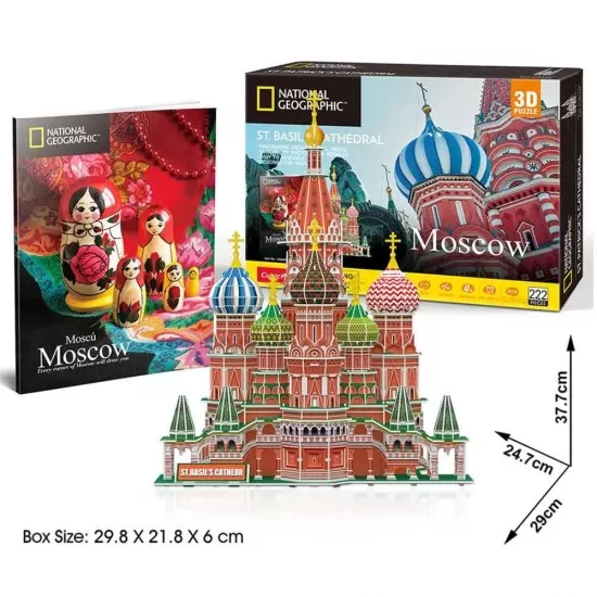 Puzzle 3D cu brosura Moscova 224 piese Puzzle 3D cu brosura Moscova 224 piese
