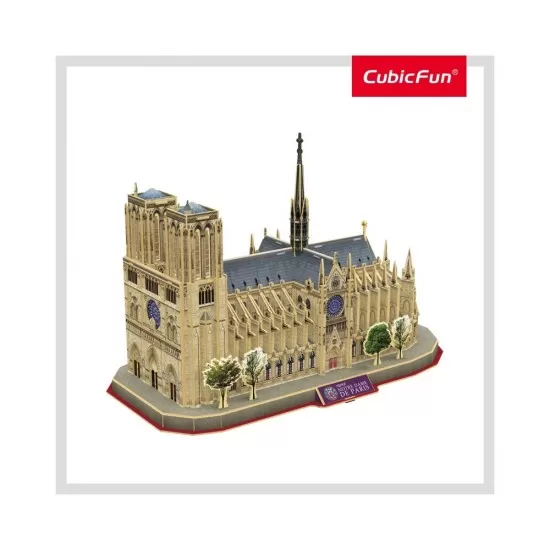 Puzzle 3D cu brosura Notre Dame Paris 128 piese Puzzle 3D cu brosura Notre Dame Paris 128 piese