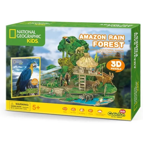 Puzzle 3D cu brosura padure amazoniana 67 piese Puzzle 3D cu brosura padure amazoniana 67 piese