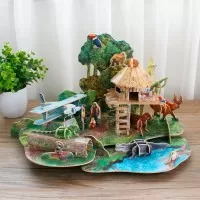 Puzzle 3D cu brosura padure amazoniana 67 piese