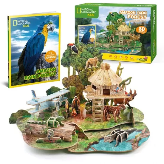 Puzzle 3D cu brosura padure amazoniana 67 piese Puzzle 3D cu brosura padure amazoniana 67 piese