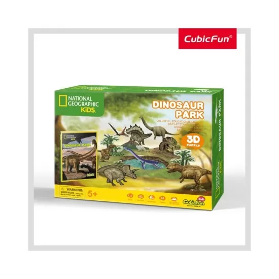 Puzzle 3D cu brosura Parcul dinozaurilor 43 piese