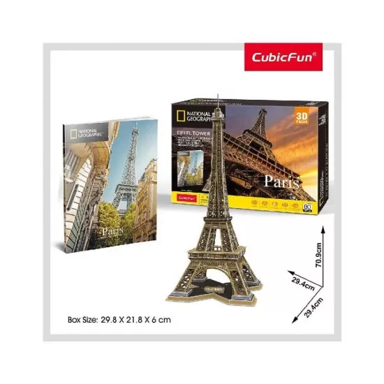 Puzzle 3D cu brosura Paris 80 piese Puzzle 3D cu brosura Paris 80 piese
