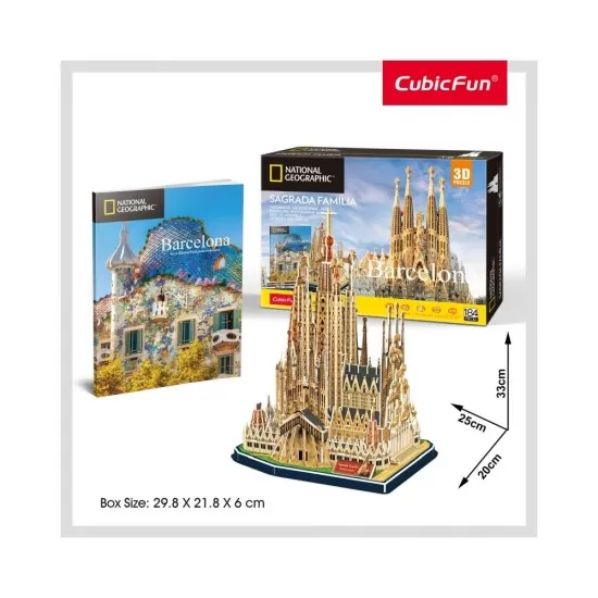 Puzzle 3D cu brosura Sagrada Família 184 piese Puzzle 3D cu brosura Sagrada Família 184 piese