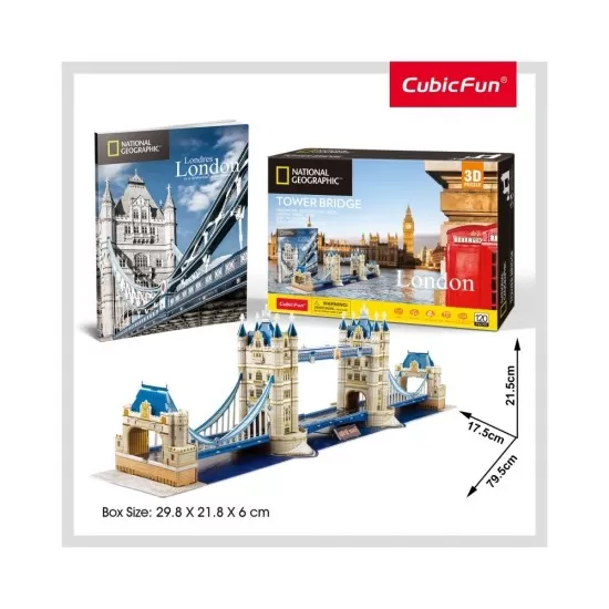 Puzzle 3D cu brosura Tower Bridge 120 piese Puzzle 3D cu brosura Tower Bridge 120 piese