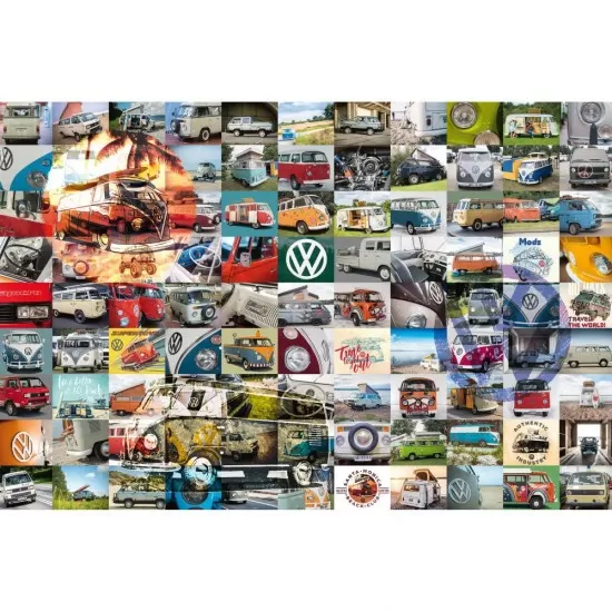 Puzzle Ravensburger 3000 piese - 99 Momente cu Volkswagen Puzzle Ravensburger 3000 piese - 99 Momente cu Volkswagen