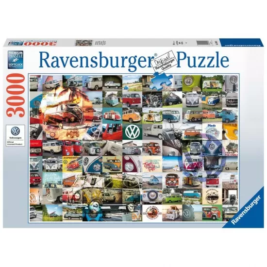 Puzzle Ravensburger 3000 piese - 99 Momente cu Volkswagen Puzzle Ravensburger 3000 piese - 99 Momente cu Volkswagen